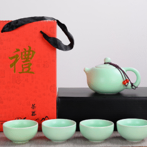 Ding kiln one pot four cups red gift box