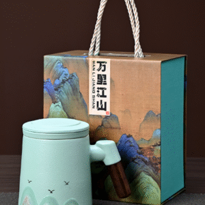 Icy Jade Ceramic Travel Tea Set Gift Boxed