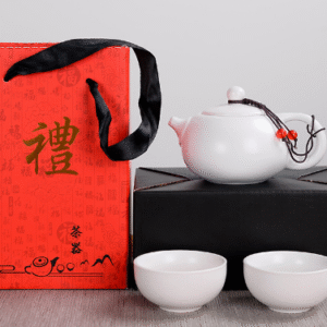 Dingyao White One Pot Two Cups Red Gift Box