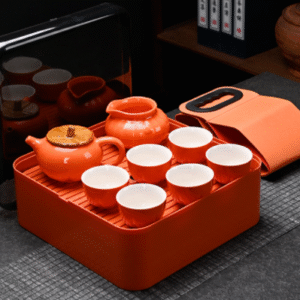 Persimmon Ruyi - One pot, six cups, one sea + hand-carrying box