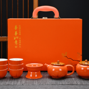 Persimmon Ruyi One Pot 6 Cups + Filter Set + Tea Canister + Handy Case