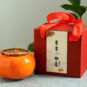 Orange Persimmon Single Pot