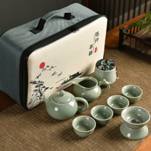 Plum green kiln, one pot, 4 cups, one canister + filter set + long cloth bag