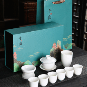White Lidded Bowl Set of 10 + Thousand Hills Gift Bag