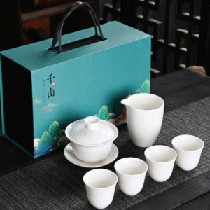 Pure White Lidded Bowl Set of 6 + Carrying Case