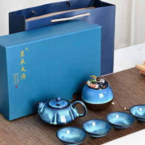 Starry Night Glaze Pot 4 Cups + Jar + Starry Night Gift Bag