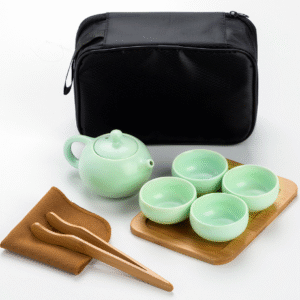 Ding kiln green one pot four cups tea tray tea towel clip tea towel