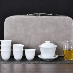 Covered Bowl Set of 6 + Large Handy Leather Bag