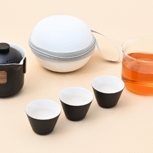 Soya Black 1 Pot 3 Cups + Glass Mug + Round Capsule Bag