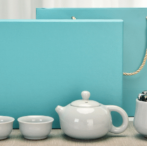 Moonlight White Kiln with one pot, two cups and one canister + gift bag gift box