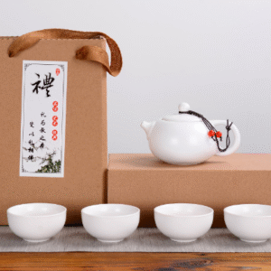 Dingyao white one pot four cups gift box