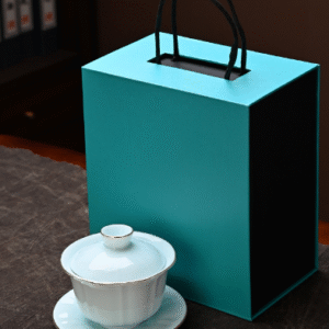 Shadow Green_Golden Lidded Bowl + Carrying Case