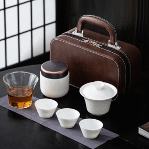 Pure white glass express small brown bag