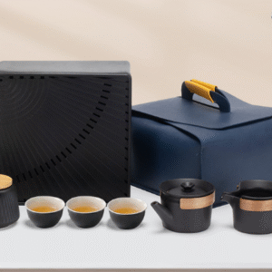 Yantou Lubao One Pot One Sea 3 Cups One Canister Blue Soft Bag with Tea Tray